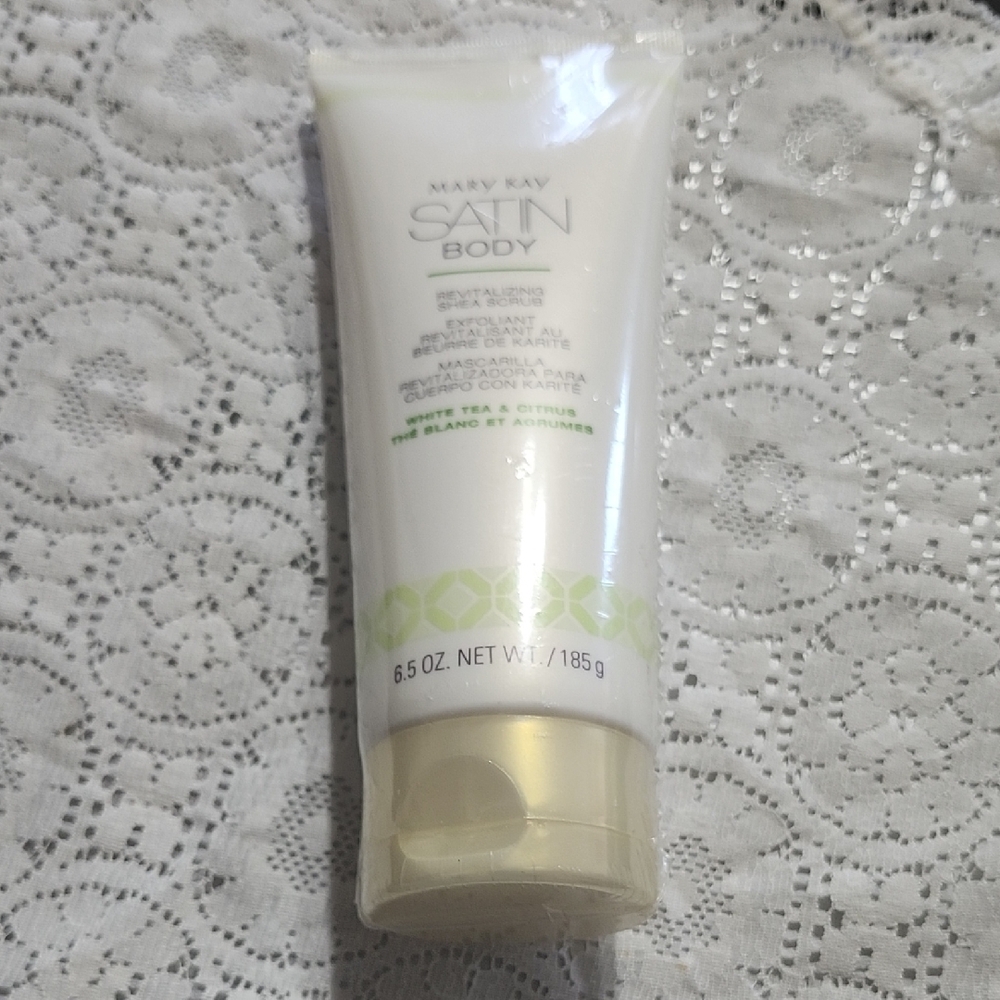 Mary Kay Satin Body Revitalizing shea scrub exfoliant White Tea & Citrus